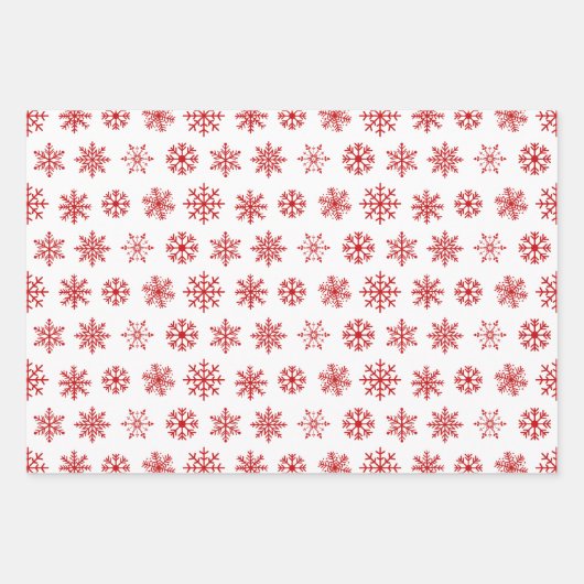 Rotes Weißes Weihnachtswrapping-Papier Geschenkpapier Set (Vorderseite 2)