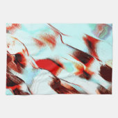 Rotes, weißes Zyan und braun rot Geschirrtuch (Horizontal)