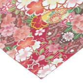 Rotes Weißrosa Japanisches Blumenkohl-Dessert Kurzer Tischläufer (Ecke)