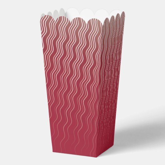 Rotes Wellenlinienmuster Geschenkschachtel (Rückseite)