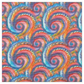 Rotes Wellenmuster Stoff (Muster)