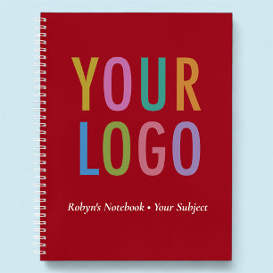 Rotes Werbe-Notizbuch mit individuellem Logo in Gr Notizblock