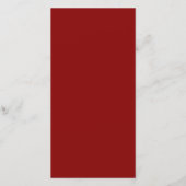 Rotes Whimsical Retro-Elegantes Hochzeitsprogramm- (Rückseite)