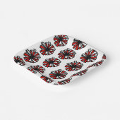 Rotes Whitepaper Pappteller (Gewinkelt)