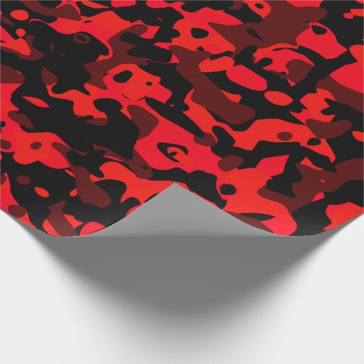 rotes Whitepaper zur Camouflage der roten Schwarze Geschenkpapier (Ecke)