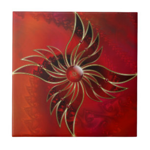 Rotes wie die Fliese Dekorative Fliese