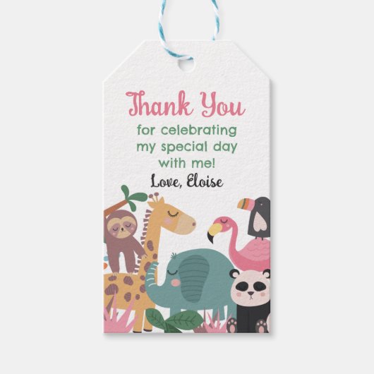 Rotes Wildtier  Geschenkanhänger (Vorderseite)