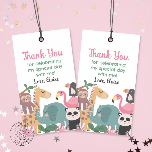 Rotes Wildtier Geschenkanhänger