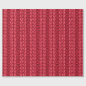 Rotes Winterstrickmuster Wollig Geschenkpapier (Flach)