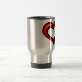 Rotes wirbelherz reisebecher (Mittel)