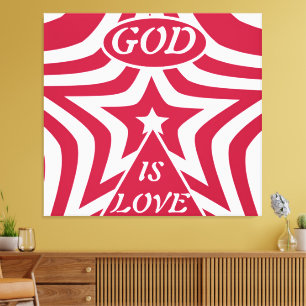 Rotes Wirbelmuster-Leinwanddruck: Intricate Art Leinwanddruck