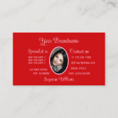 Rotes, wunderschönes rosafarbenes Herz Modernes mi Visitenkarte (Rückseite)