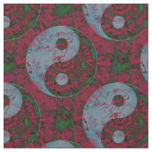 Rotes Yin Yang Muster Stoff (Nahaufnahme)