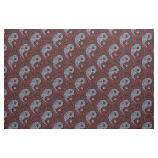 Rotes Yin Yang Muster Stoff (Fat Quarter (45,7 x 55,9 cm))