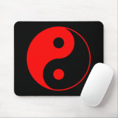 Rotes Yin Yang Symbol Mousepad (Mit Mouse)