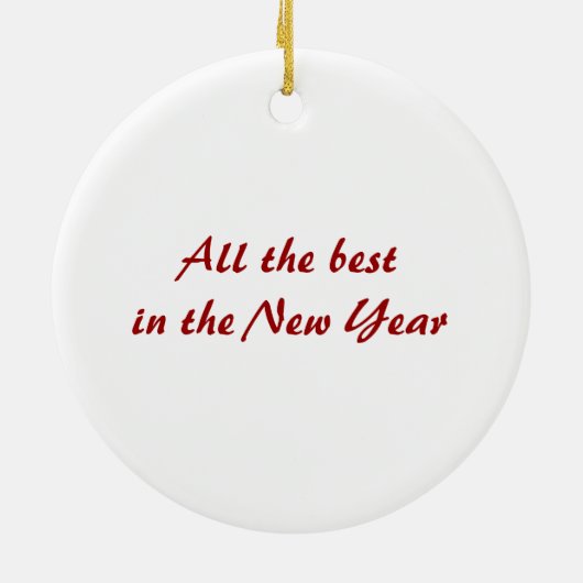 Rotes Yinyang mit Rolleverzierung Keramik Ornament (Hinten)