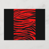 Rotes Zebra in Schwarz und Rot Postkarte (Vorderseite)