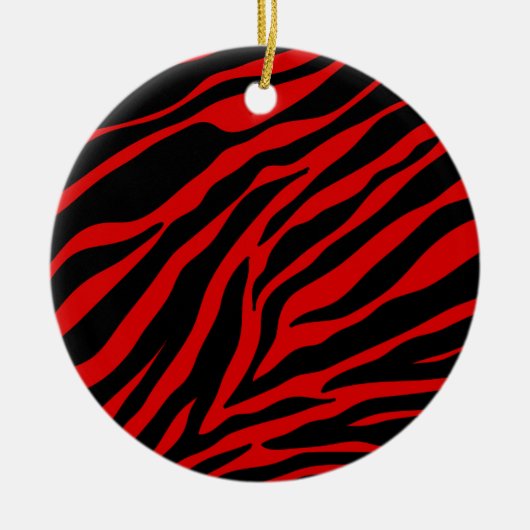 rotes Zebra Keramik Ornament (Vorne)