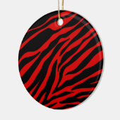 rotes Zebra Keramik Ornament (Links)