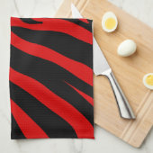 rotes Zebra Küchentuch (Viertel Falte)
