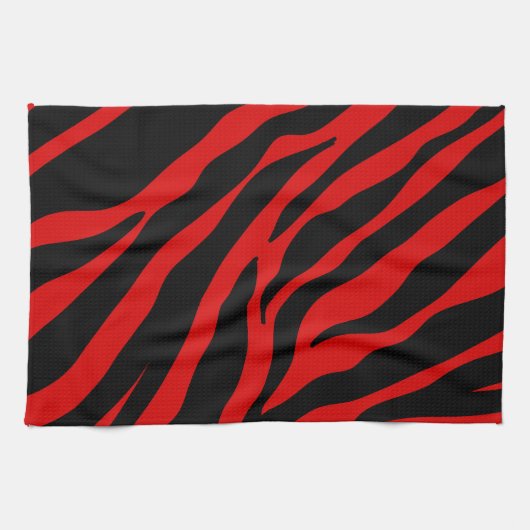 rotes Zebra Küchentuch (Horizontal)