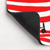Rotes Zebra Mousepad (Ecke)