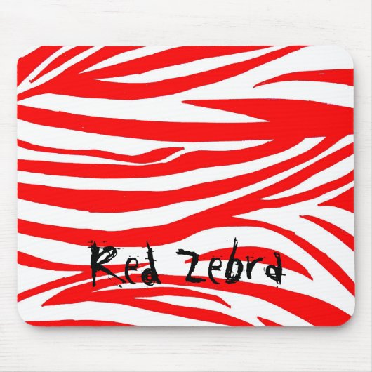 Rotes Zebra Mousepad (Vorne)