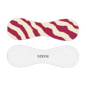 Rotes Zebra-Muster mit Namen Baseball (Paneele)