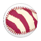 Rotes Zebra-Muster mit Namen Baseball (Vorderseite Links)