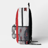 Rotes Zeichen der Zeit Bedruckter Rucksack (Rechts)