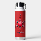 Rotes Zeichen der Zeiten Wasserflasche Trinkflasche (Hinten)