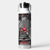 Rotes Zeichen der Zeiten Wasserflasche Trinkflasche (Vorderseite)