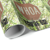 Rotes Zeichen "Whoa" sind Sie 50, Geschenkpapier (Rolleneckpunkt)