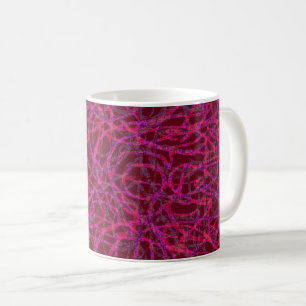 Rotes Zeilenmuster Kaffeetasse
