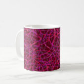 Rotes Zeilenmuster Kaffeetasse (Vorderseite Links)