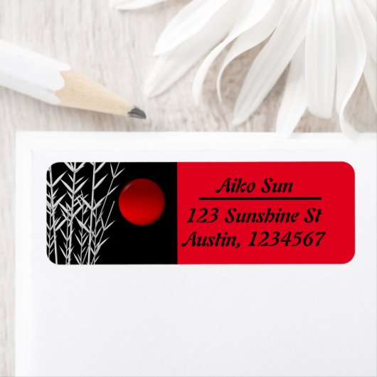 Rotes Zen-Rundschild, personalisiert (Insitu)