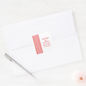 Rotes Zickzack Border Save the Date Stickers (Umschlag)