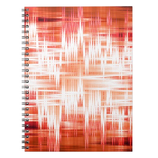 Rotes Zickzack-Muster Notizblock (Vorderseite)