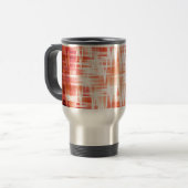 Rotes Zickzack-Muster Reisebecher (Vorderseite Links)