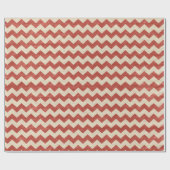 Rotes Zickzack Rustikales Wrapping Paper Geschenkpapier (Flach)