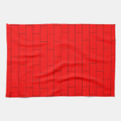 Rotes Ziegeldesign Geschirrtuch (Horizontal)