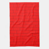 Rotes Ziegeldesign Geschirrtuch (Vertikal)