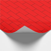 Rotes Ziegelmuster Geschenkpapier (Ecke)