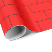 Rotes Ziegelmuster Geschenkpapier (Rolleneckpunkt)