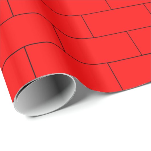Rotes Ziegelmuster Geschenkpapier (Rolleneckpunkt)