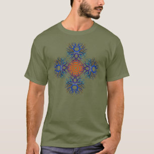 Rotes Ziel und vier Hülsen T-Shirt