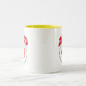 Rotes Ziel Zweifarbige Tasse (Mittel)
