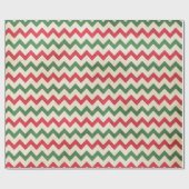 Rotes Zig-Zag-Muster Geschenkpapier (Flach)