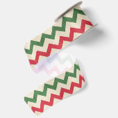 Rotes Zig-Zag-Muster Satinband (Rückseite)