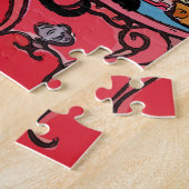 Rotes Zimmer mit Schwarzer Katze Puzzle (Seite)